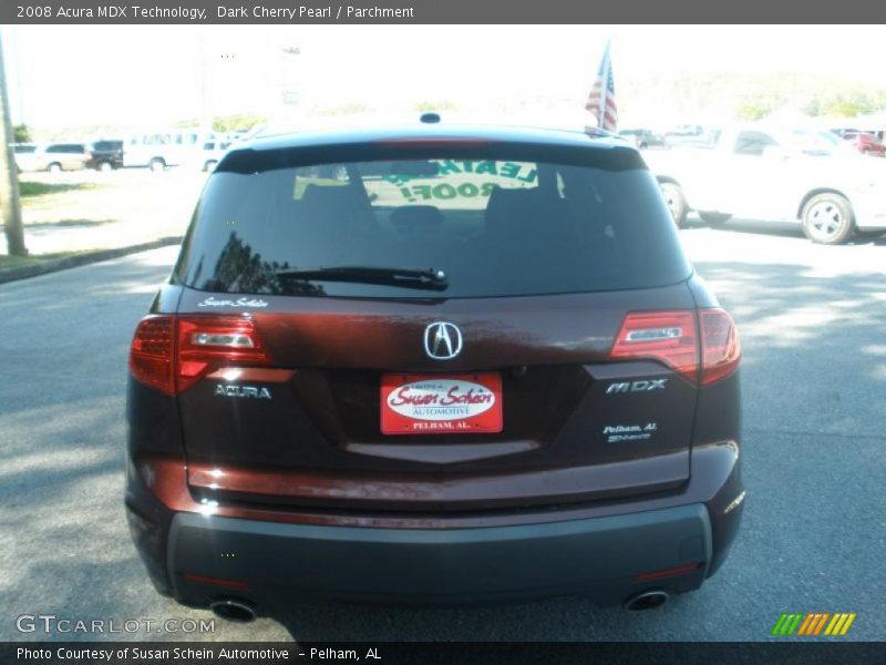 Dark Cherry Pearl / Parchment 2008 Acura MDX Technology