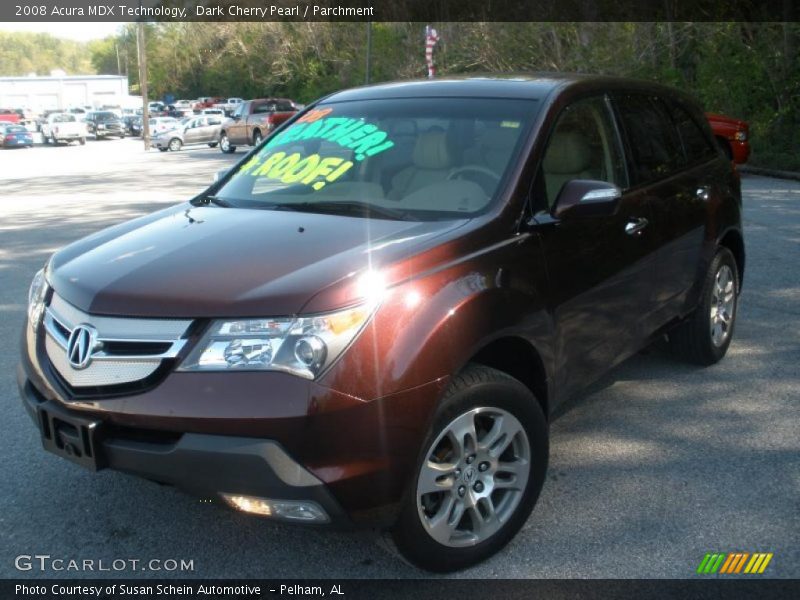 Dark Cherry Pearl / Parchment 2008 Acura MDX Technology