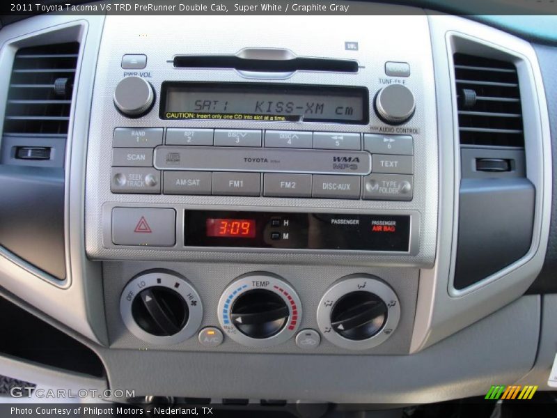 Super White / Graphite Gray 2011 Toyota Tacoma V6 TRD PreRunner Double Cab