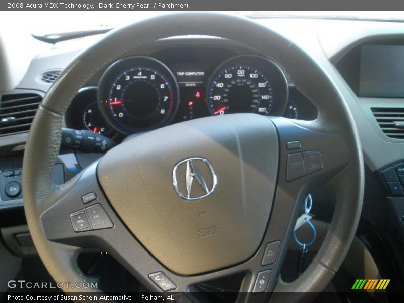 Dark Cherry Pearl / Parchment 2008 Acura MDX Technology