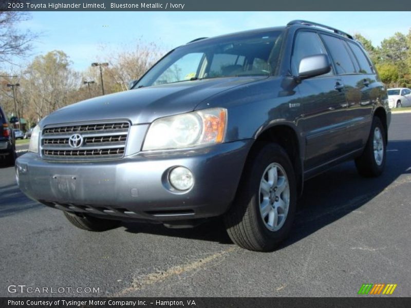 Bluestone Metallic / Ivory 2003 Toyota Highlander Limited
