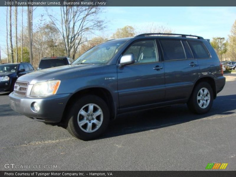 Bluestone Metallic / Ivory 2003 Toyota Highlander Limited