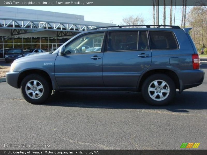 Bluestone Metallic / Ivory 2003 Toyota Highlander Limited