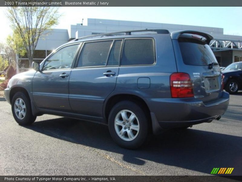 Bluestone Metallic / Ivory 2003 Toyota Highlander Limited