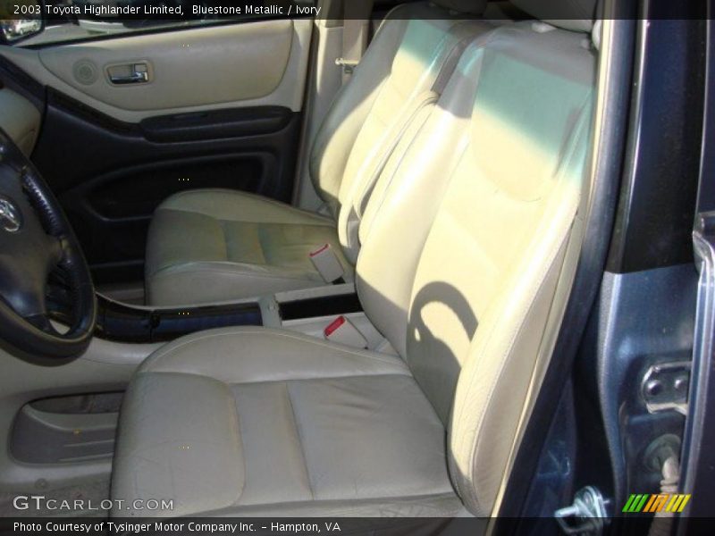 Bluestone Metallic / Ivory 2003 Toyota Highlander Limited
