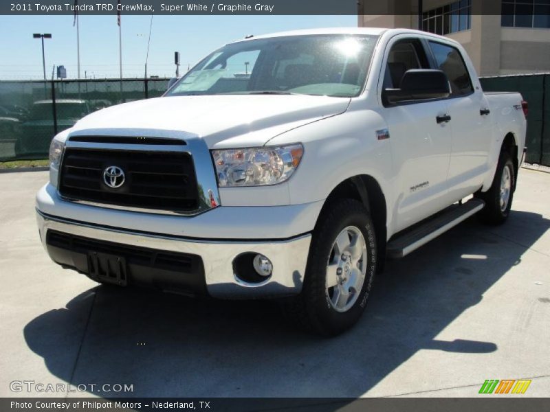 Super White / Graphite Gray 2011 Toyota Tundra TRD CrewMax