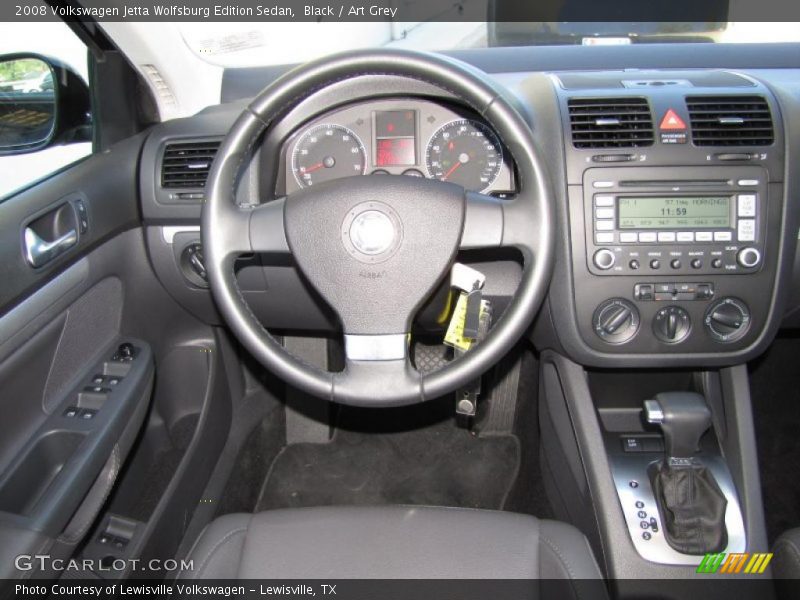 Black / Art Grey 2008 Volkswagen Jetta Wolfsburg Edition Sedan