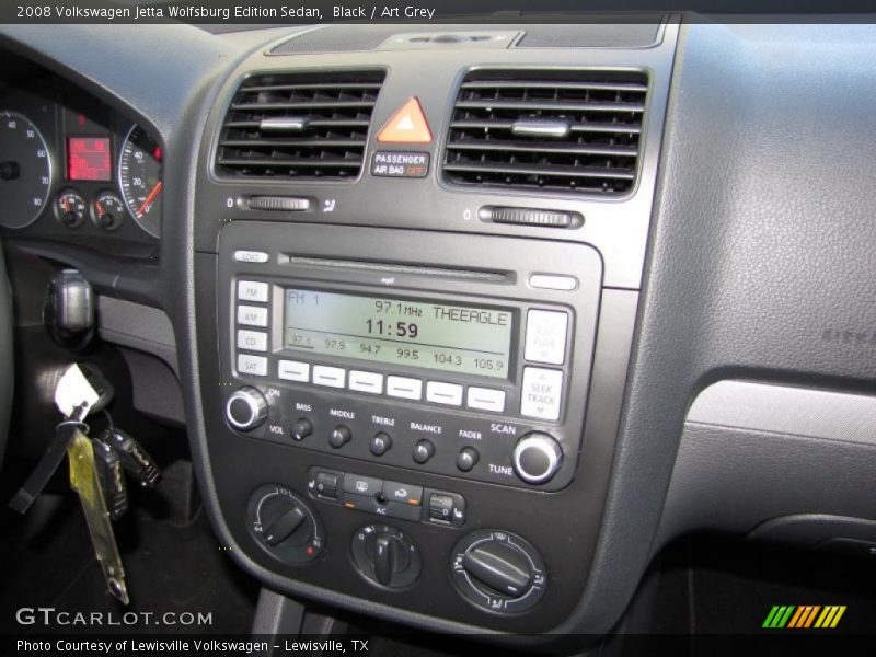 Black / Art Grey 2008 Volkswagen Jetta Wolfsburg Edition Sedan