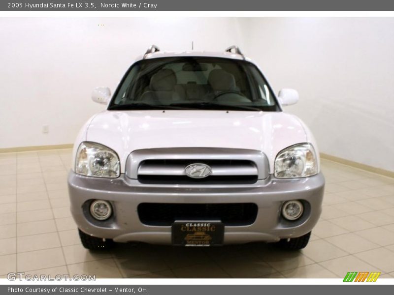 Nordic White / Gray 2005 Hyundai Santa Fe LX 3.5