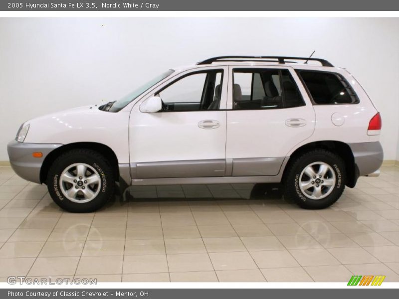 Nordic White / Gray 2005 Hyundai Santa Fe LX 3.5