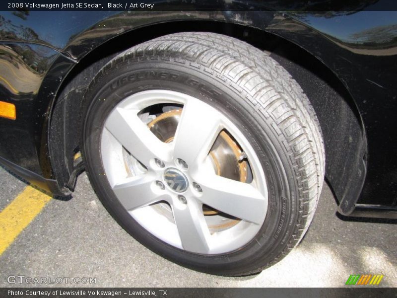 Black / Art Grey 2008 Volkswagen Jetta SE Sedan