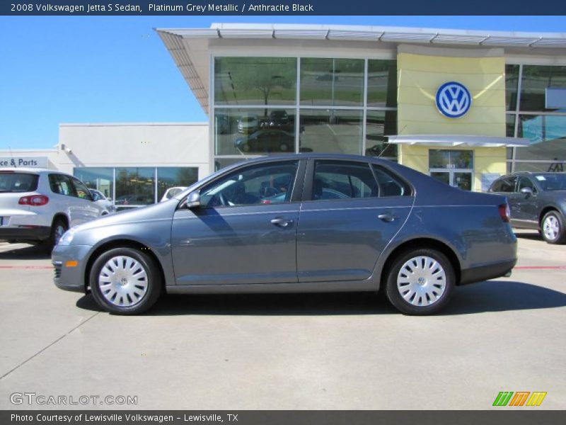 Platinum Grey Metallic / Anthracite Black 2008 Volkswagen Jetta S Sedan