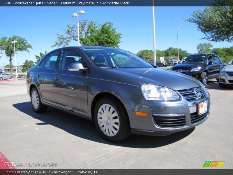 Platinum Grey Metallic / Anthracite Black 2008 Volkswagen Jetta S Sedan