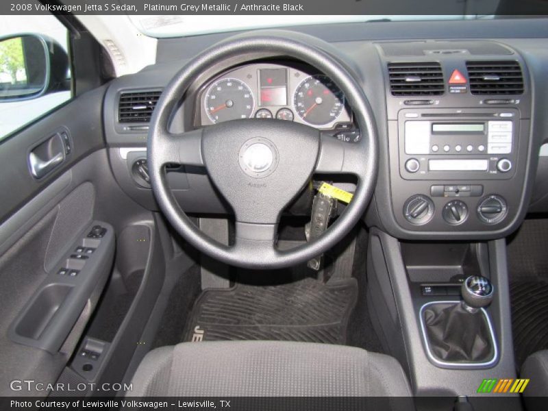 Platinum Grey Metallic / Anthracite Black 2008 Volkswagen Jetta S Sedan