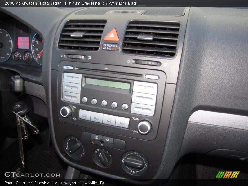 Platinum Grey Metallic / Anthracite Black 2008 Volkswagen Jetta S Sedan