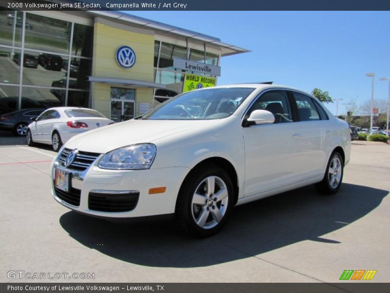 Campanella White / Art Grey 2008 Volkswagen Jetta SE Sedan