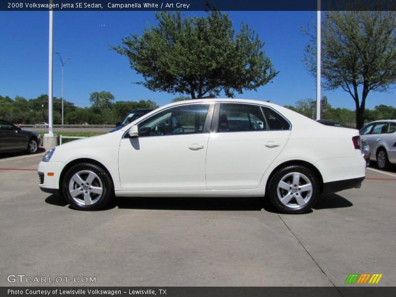 Campanella White / Art Grey 2008 Volkswagen Jetta SE Sedan