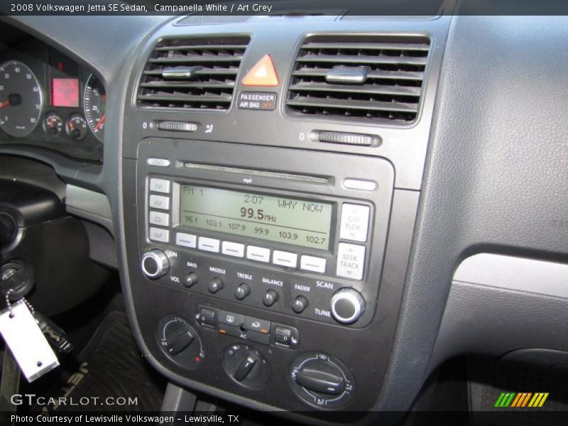 Campanella White / Art Grey 2008 Volkswagen Jetta SE Sedan