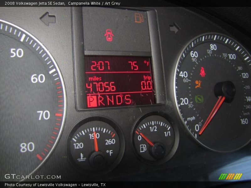Campanella White / Art Grey 2008 Volkswagen Jetta SE Sedan