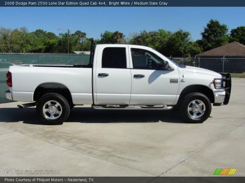 Bright White / Medium Slate Gray 2008 Dodge Ram 2500 Lone Star Edition Quad Cab 4x4