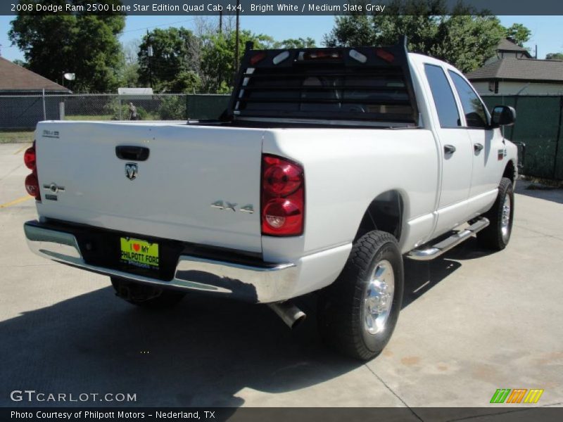 Bright White / Medium Slate Gray 2008 Dodge Ram 2500 Lone Star Edition Quad Cab 4x4