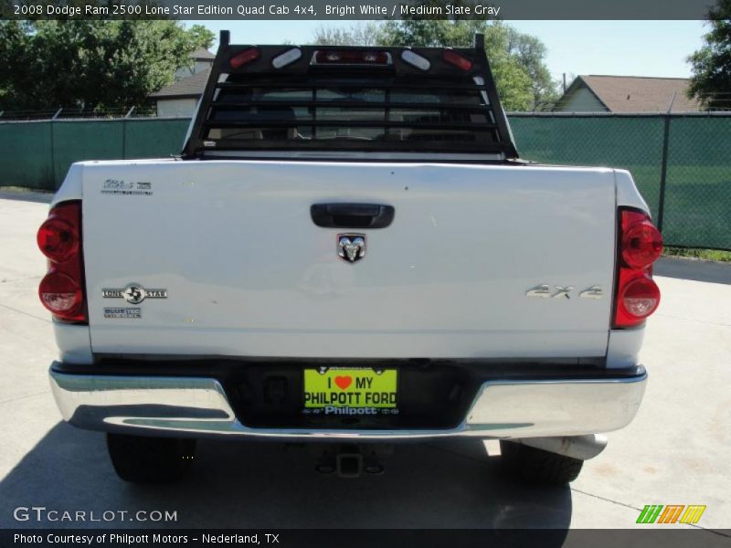 Bright White / Medium Slate Gray 2008 Dodge Ram 2500 Lone Star Edition Quad Cab 4x4