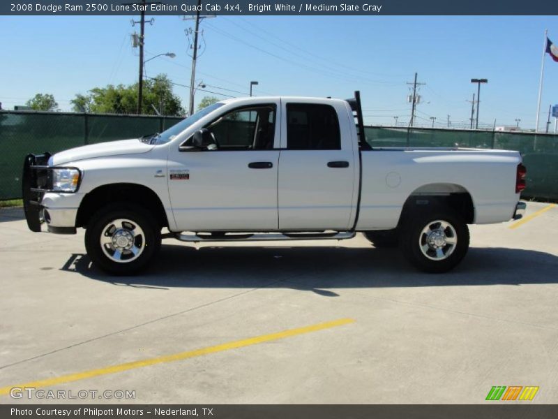 Bright White / Medium Slate Gray 2008 Dodge Ram 2500 Lone Star Edition Quad Cab 4x4