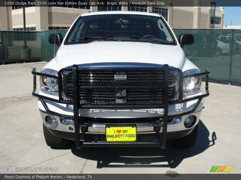 Bright White / Medium Slate Gray 2008 Dodge Ram 2500 Lone Star Edition Quad Cab 4x4