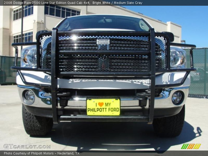 Bright White / Medium Slate Gray 2008 Dodge Ram 2500 Lone Star Edition Quad Cab 4x4
