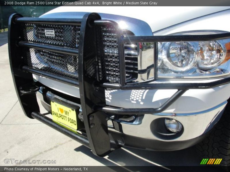 Bright White / Medium Slate Gray 2008 Dodge Ram 2500 Lone Star Edition Quad Cab 4x4