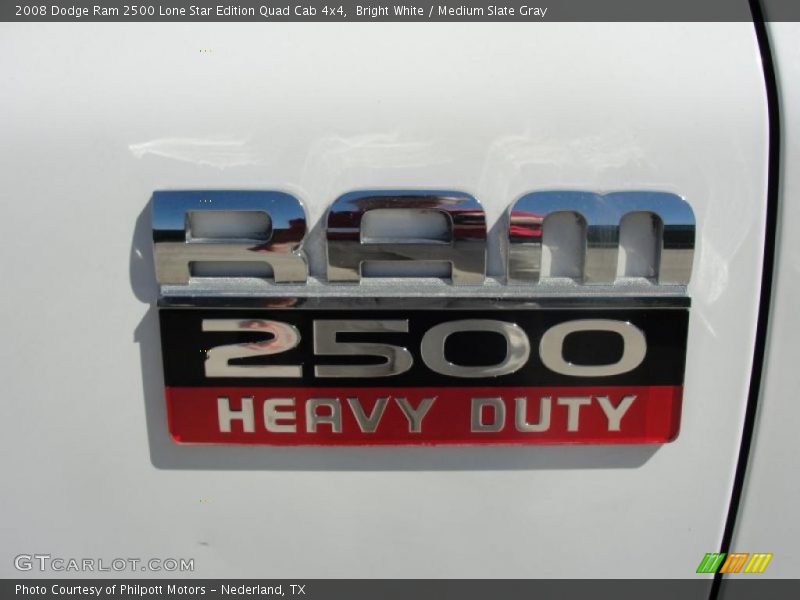 Bright White / Medium Slate Gray 2008 Dodge Ram 2500 Lone Star Edition Quad Cab 4x4