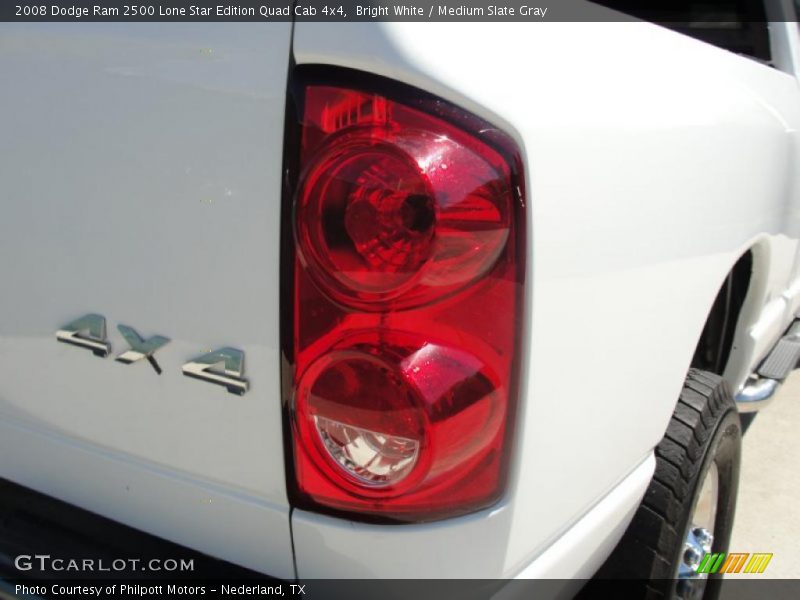 Bright White / Medium Slate Gray 2008 Dodge Ram 2500 Lone Star Edition Quad Cab 4x4
