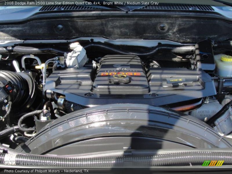 Bright White / Medium Slate Gray 2008 Dodge Ram 2500 Lone Star Edition Quad Cab 4x4