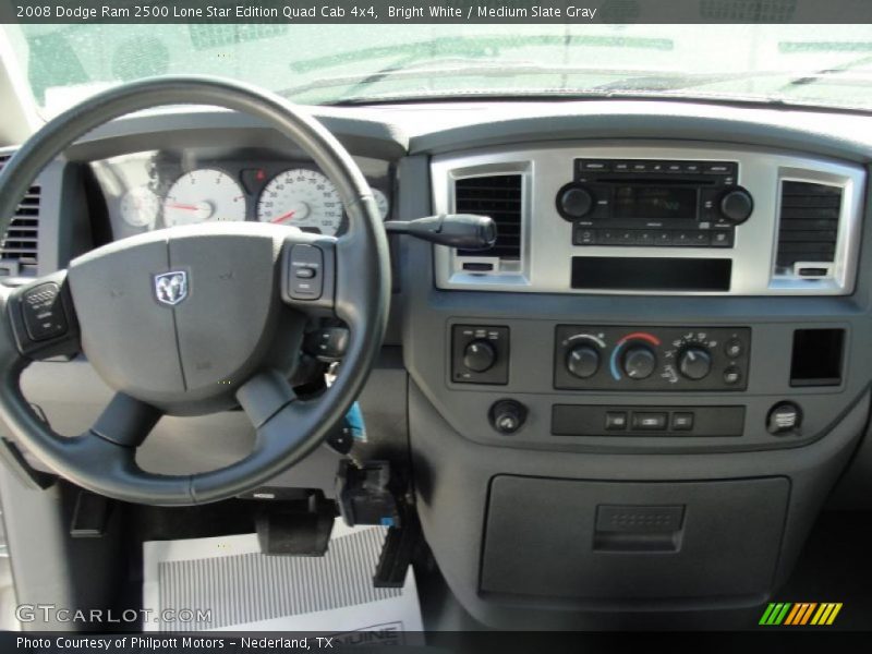 Bright White / Medium Slate Gray 2008 Dodge Ram 2500 Lone Star Edition Quad Cab 4x4