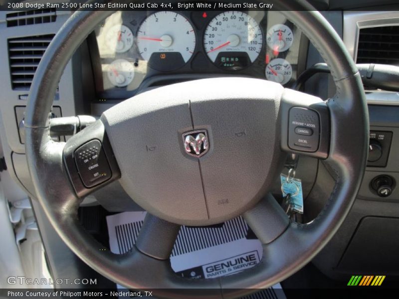 Bright White / Medium Slate Gray 2008 Dodge Ram 2500 Lone Star Edition Quad Cab 4x4