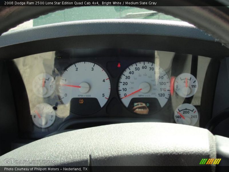 Bright White / Medium Slate Gray 2008 Dodge Ram 2500 Lone Star Edition Quad Cab 4x4