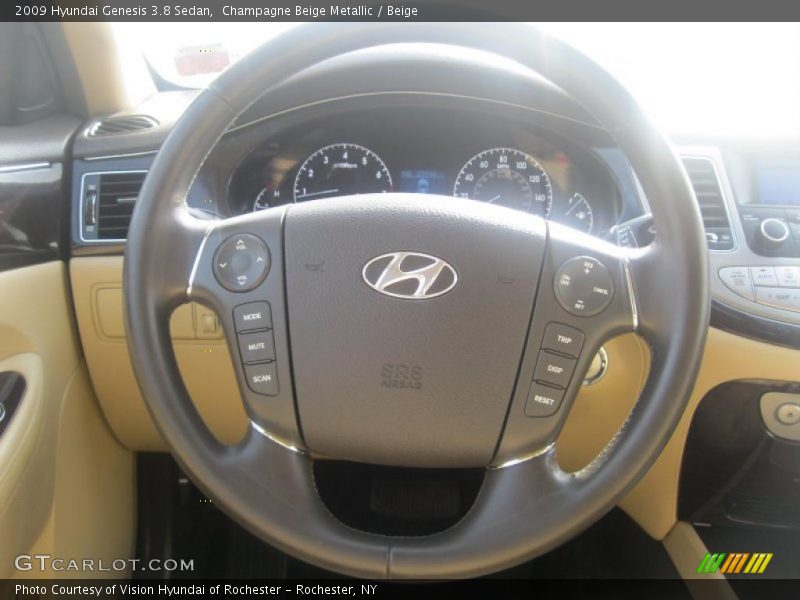 Champagne Beige Metallic / Beige 2009 Hyundai Genesis 3.8 Sedan