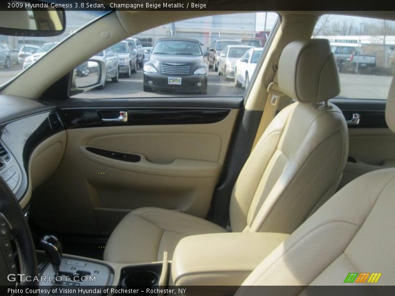 Champagne Beige Metallic / Beige 2009 Hyundai Genesis 3.8 Sedan