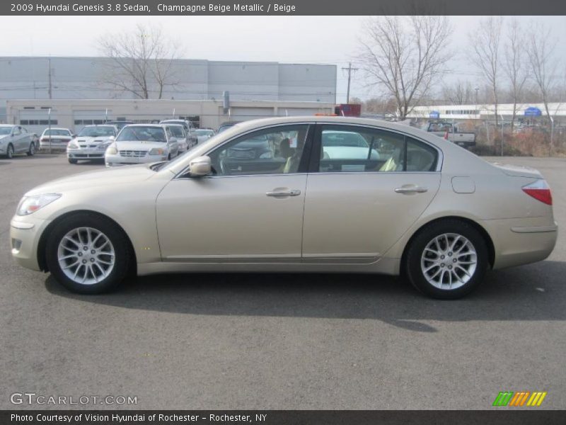  2009 Genesis 3.8 Sedan Champagne Beige Metallic