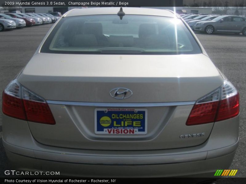 Champagne Beige Metallic / Beige 2009 Hyundai Genesis 3.8 Sedan