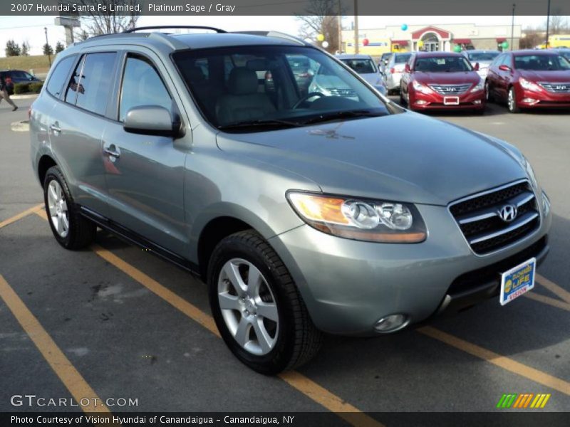 Platinum Sage / Gray 2007 Hyundai Santa Fe Limited