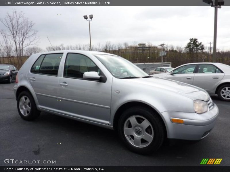 Reflex Silver Metallic / Black 2002 Volkswagen Golf GLS Sedan