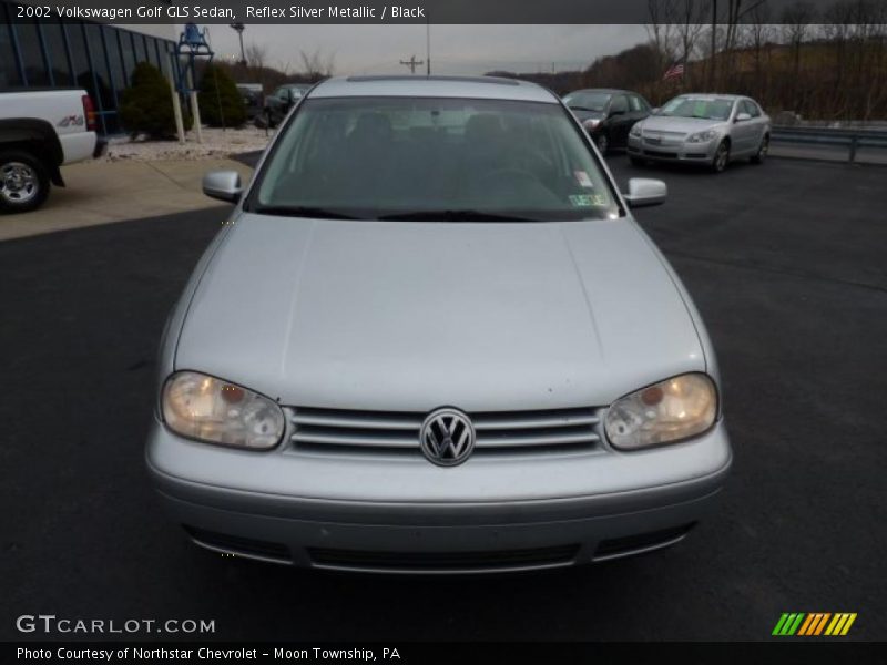 Reflex Silver Metallic / Black 2002 Volkswagen Golf GLS Sedan