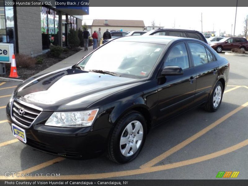 Ebony Black / Gray 2009 Hyundai Sonata GLS