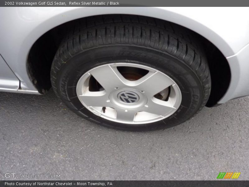 Reflex Silver Metallic / Black 2002 Volkswagen Golf GLS Sedan
