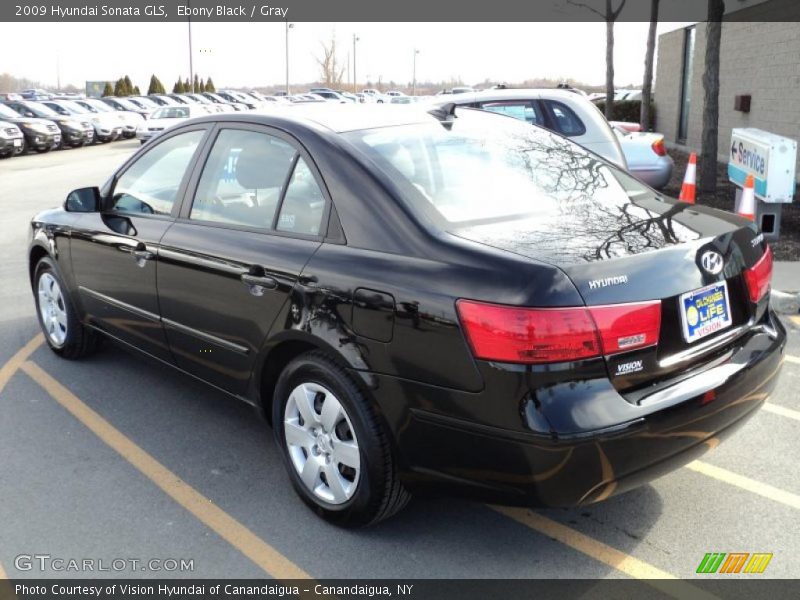 Ebony Black / Gray 2009 Hyundai Sonata GLS