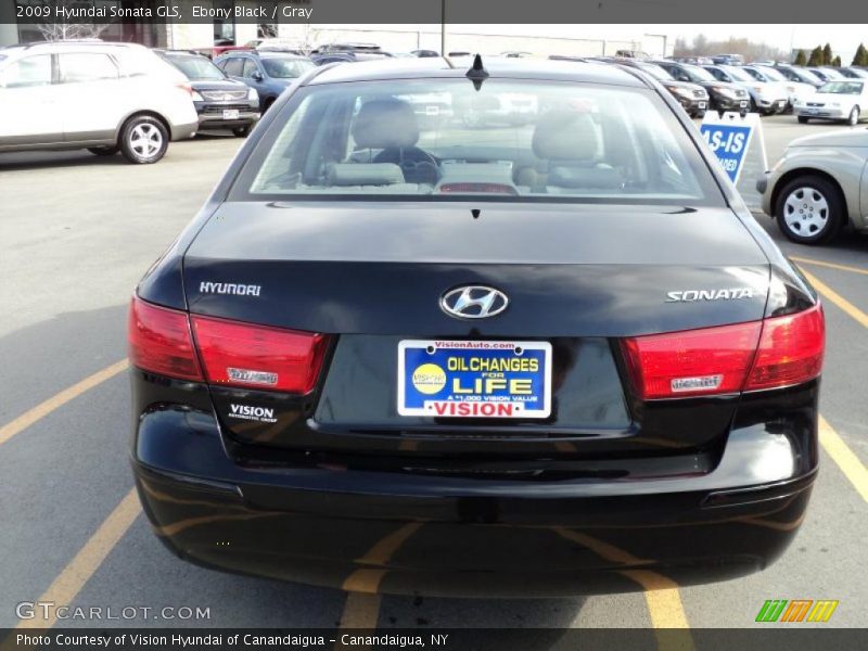 Ebony Black / Gray 2009 Hyundai Sonata GLS