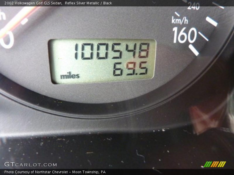 Reflex Silver Metallic / Black 2002 Volkswagen Golf GLS Sedan