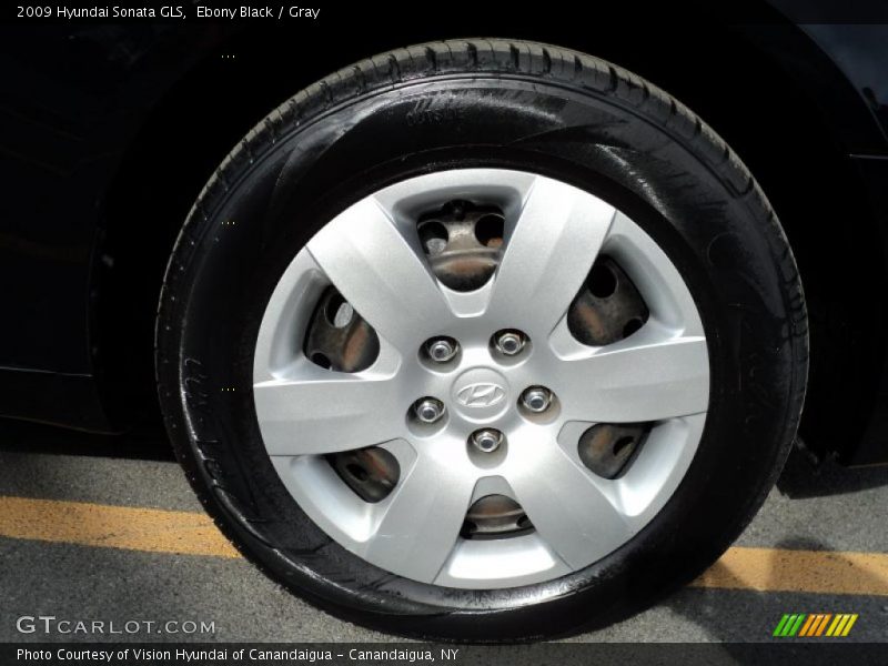 Ebony Black / Gray 2009 Hyundai Sonata GLS