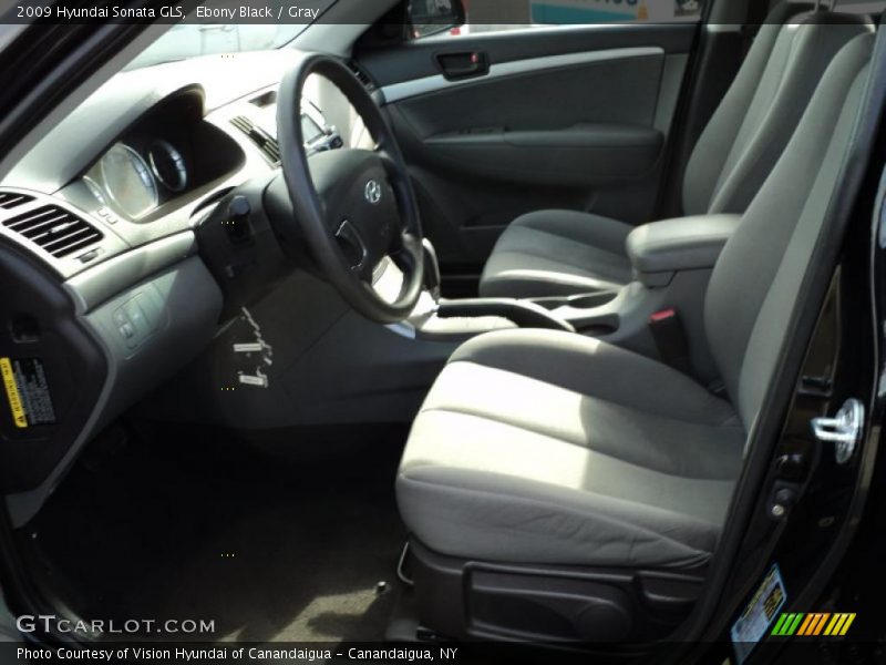 Ebony Black / Gray 2009 Hyundai Sonata GLS